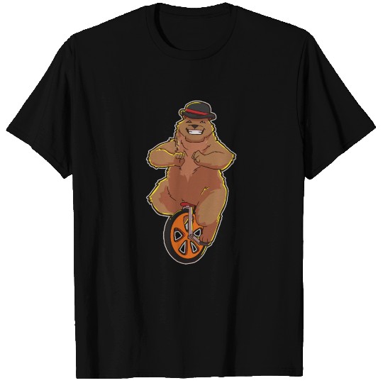 Unicycling Grizzly Bear T-shirt