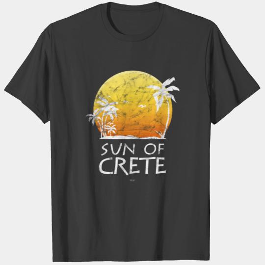 COOL GREECE CRETE MEDITERRANEAN SUN PALM TREES T-shirt
