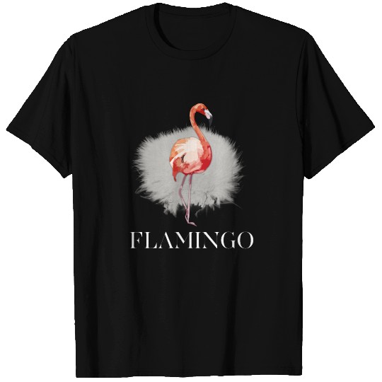 flamingo feather bird apricot cute beach party sum T-shirt