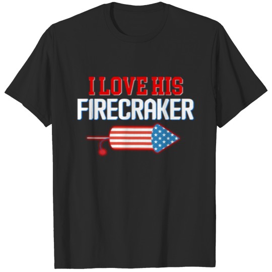 Discover Love His Firecracker Matching Couple July 4th tee T-shirt