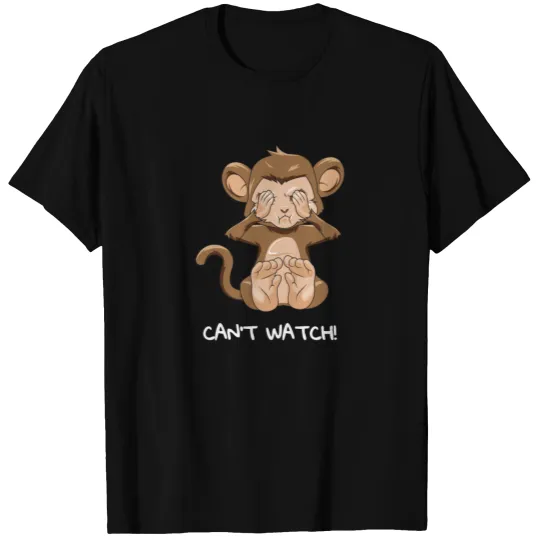 Can not watch Gift monkey eyes to evil monkey T-shirt