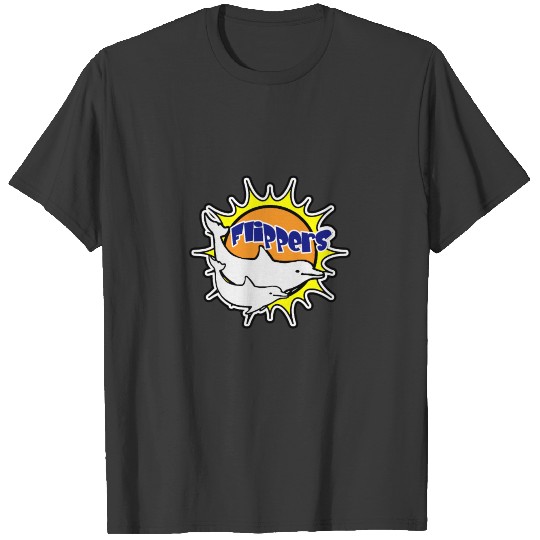 Dolphin Flippers ocean beach splash T-shirt