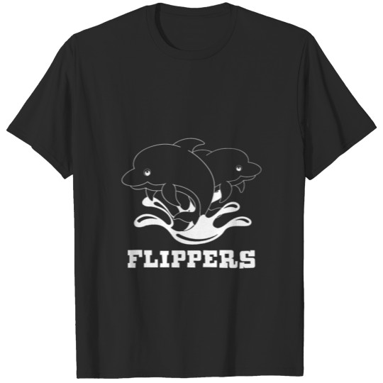 Discover Dolphin Flippers ocean beach splash T-shirt