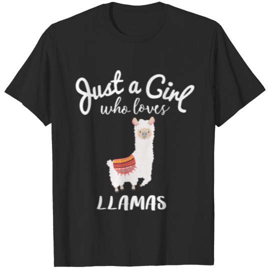 Discover Just A Girl Who Loves Llamas T-shirt