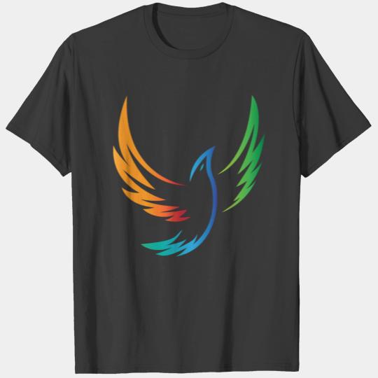 Bird hummingbird titvogel freedom rainbow colorful T-shirt
