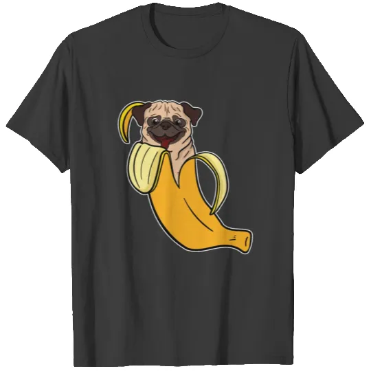 Pug Dog Owner Puppy Cool Banana Bananas Funny Gift T-shirt