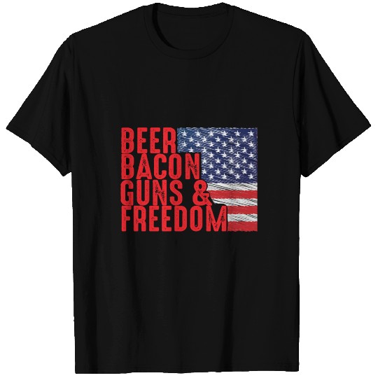 Beer bacon guns freedom T-shirt