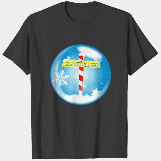 North Pole Winter Globe Christmas 2019 T-shirt