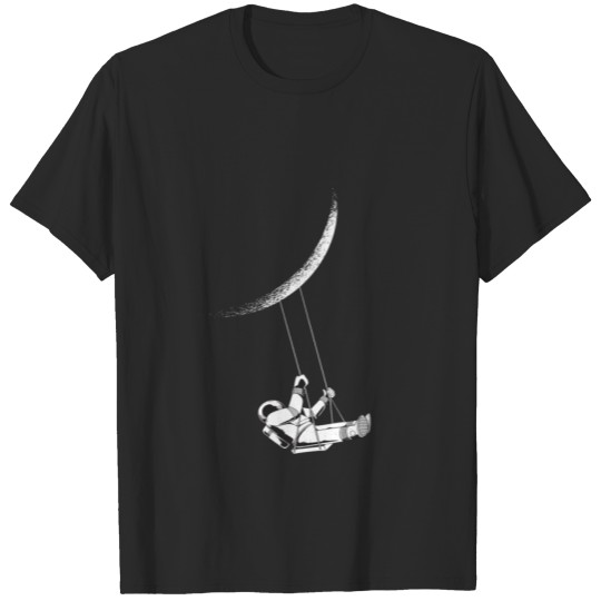 Discover Astronaut hanging on the moon T-shirt