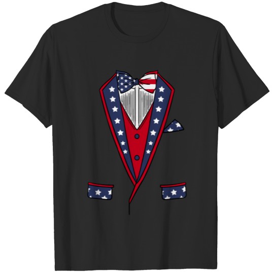 Discover Tuxedo Suit Smoking USA America American Gift T-shirt