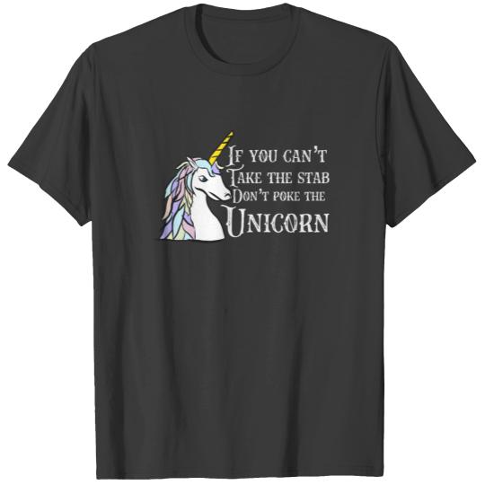 Cute Funny Unicorn design Don't Poke The Unicorn T-shirt