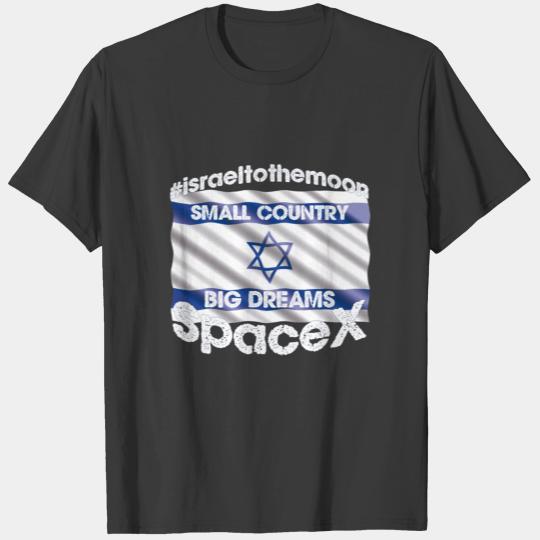 Shirt Israel to the moon space flag T-shirt