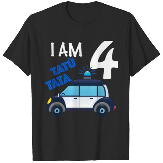 Discover I am 4 Child Police Birthday cool T-shirt
