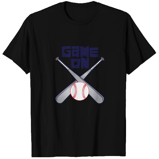 Baseball bat with Baseball Game on T-shirt