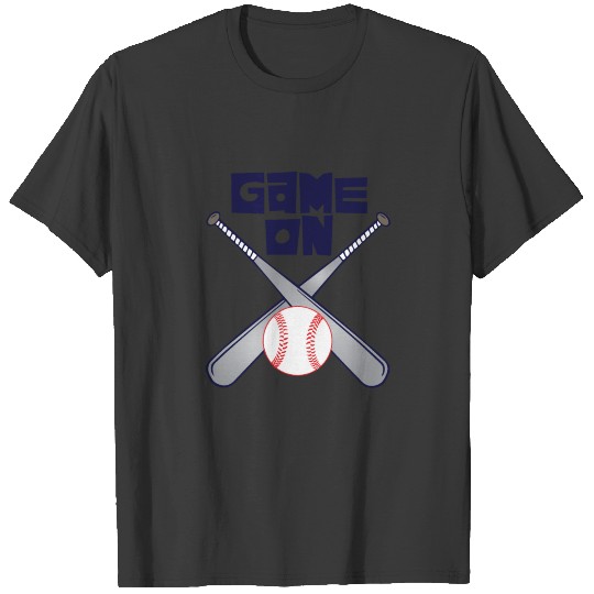 Baseball bat with Baseball Game on T-shirt