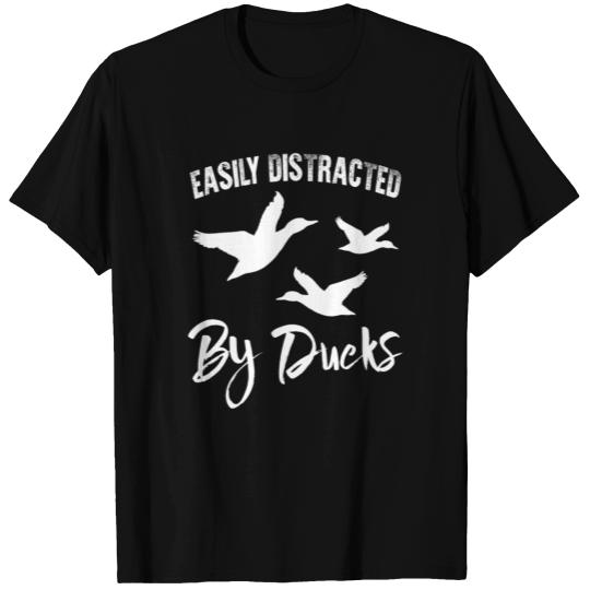Easily Distracted By Ducks Funny Water Ducklings T-shirt