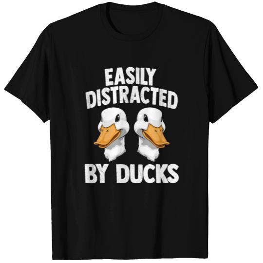 Easily Distracted By Ducks Funny Water Ducklings T-shirt
