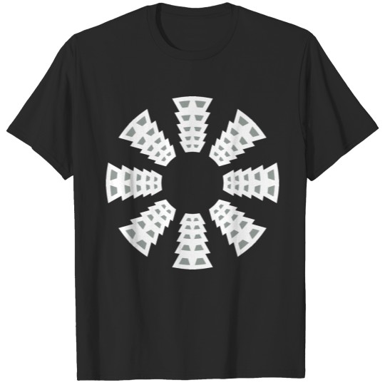 futuristic sun star circle ring round design cool T-shirt