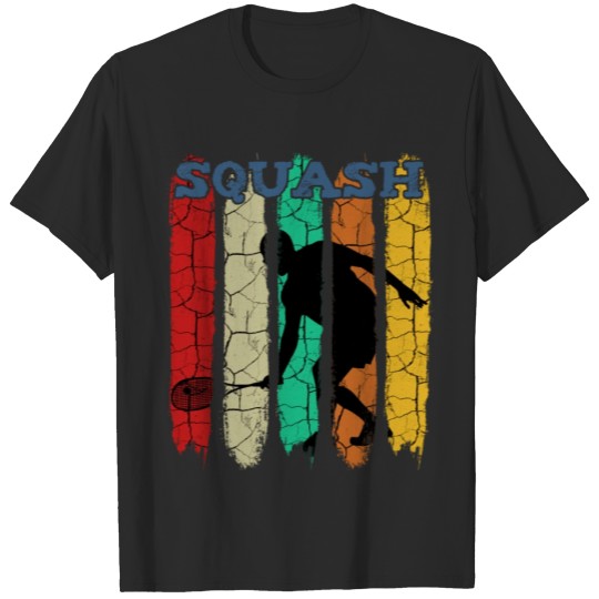Discover Retro Style Vintage Squash Player Silhouette 70s T-shirt