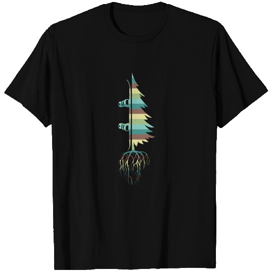Snowboard Rainbow Tree Nature Snow Gift T-shirt
