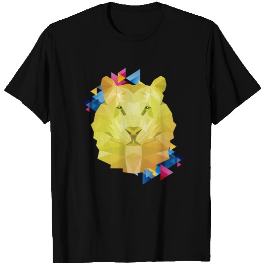 tiger face geometric T-shirt