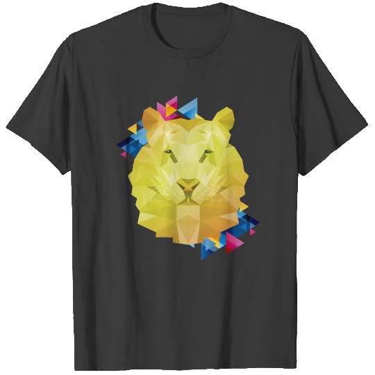 tiger face geometric T-shirt
