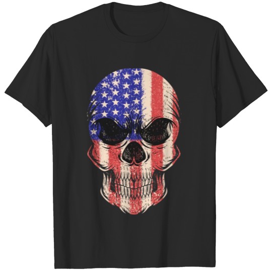 Discover Halloween, Us, Deadhead; Flag, patriot, Army T-shirt