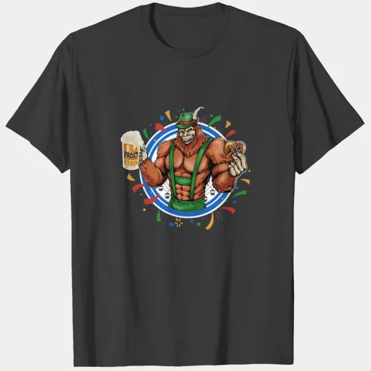 Bigfoot Prost Beer Gifts for Oktoberfest or Men T-shirt