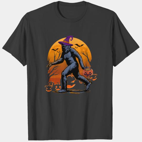 Funny Halloween Bigfoot Sasquatch Halloween T-shirt