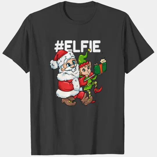 Elfie Elf Santa Claus Funny Christmas Costume T-shirt