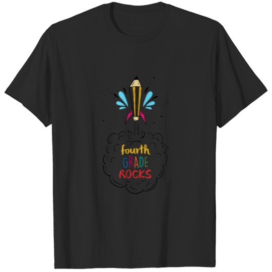 Discover Fourth Grade Rocks Back To School Studying Gifts T-shirt