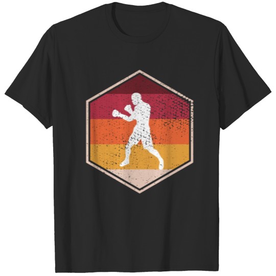Discover Retro Boxer Hexagon Design T-shirt