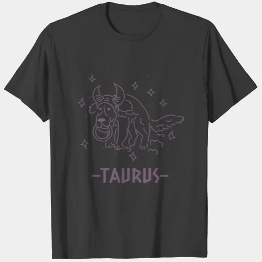 Taurus Zodiac Sign Dog T-shirt