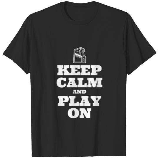 Discover Gamer T-Shirt Keep Calm and Play On Gift Design T-shirt