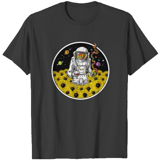 Astronaut Sunflower Psychedelic Space Trip T-shirt