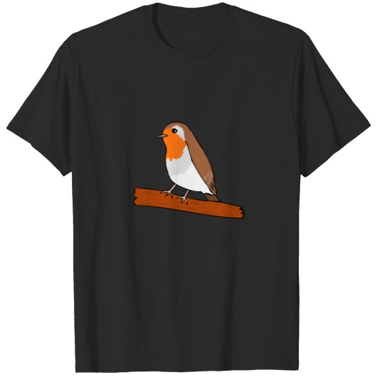 Bird european robin redbreast T-shirt