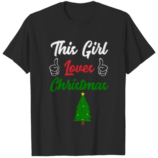 Discover This Girl Loves Christmas Gift For Her Girlfriend T-shirt