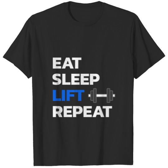 Discover Athletes - Eat Sleep Lift Repeat T-shirt