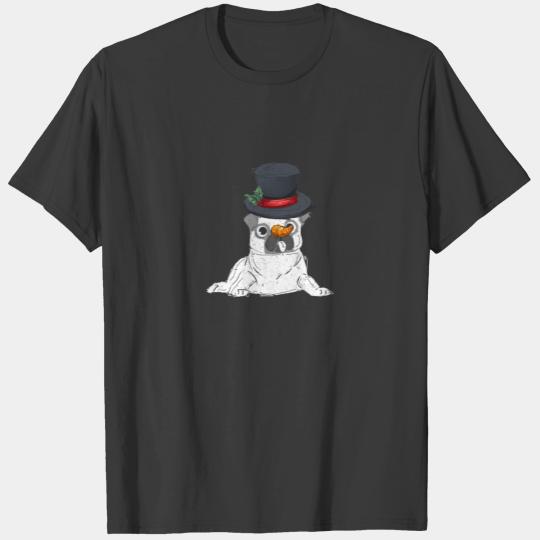 Cute Christmas Pug Dog Gift Present idea T-shirt