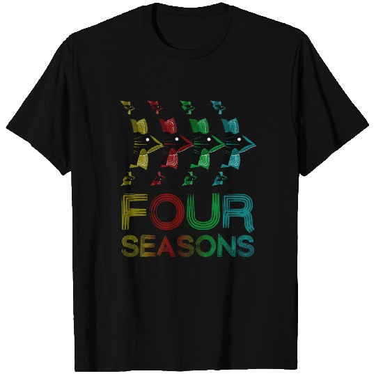 Four Seasons Fish Swimming Art T-shirt