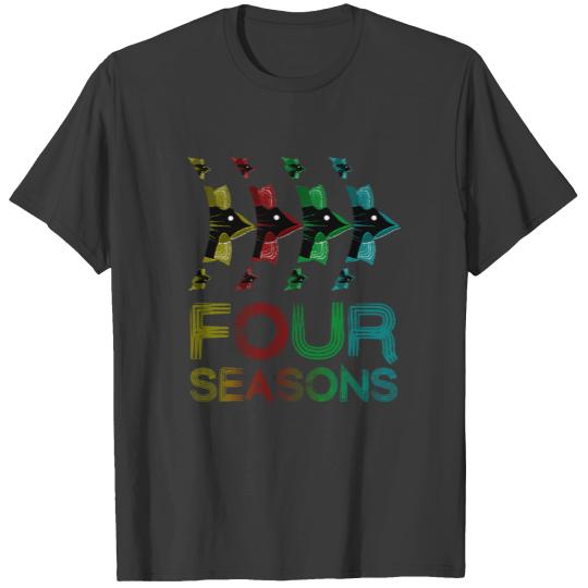 Four Seasons Fish Swimming Art T-shirt