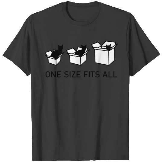 One size fits all - Cat in box T-shirt