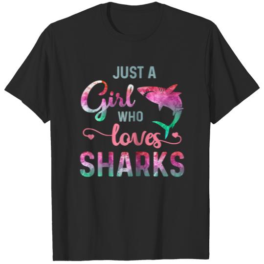 Discover Just A Girl Who Loves Sharks Shark Lover T-shirt