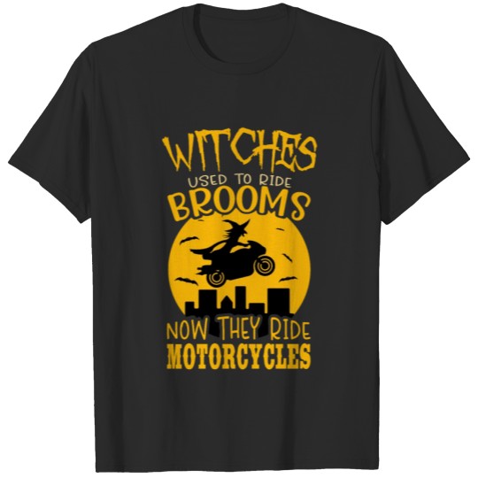 Witch on a motorcycle bike T-shirt