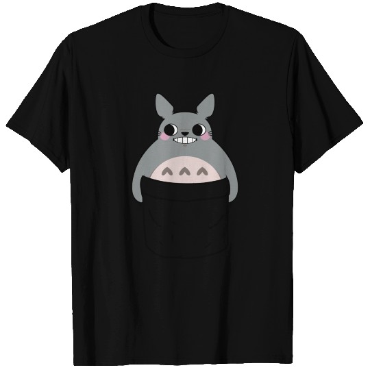 Totoro in a pocket showin T-shirt