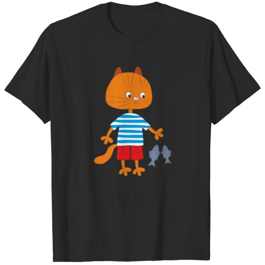 Discover Cat Zodiac Cat Horoscope Funny Cat Piscies T-shirt