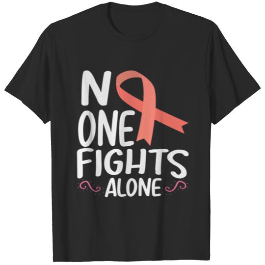 Discover Uterine Endometrial Cancer Awareness Support Peach T-shirt
