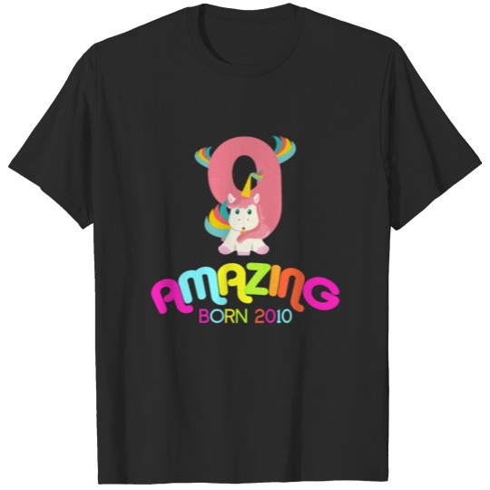 Discover 9th Birthday Celebration Gift Amazing Since 2010 T-shirt