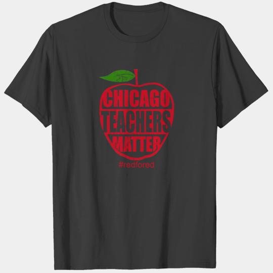 Chicago Teachers Strike Red for Ed Apple T-shirt