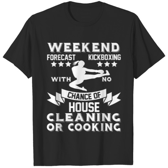 Discover Kickboxing Mom Weekend Forecast Vintage Gift T-shirt